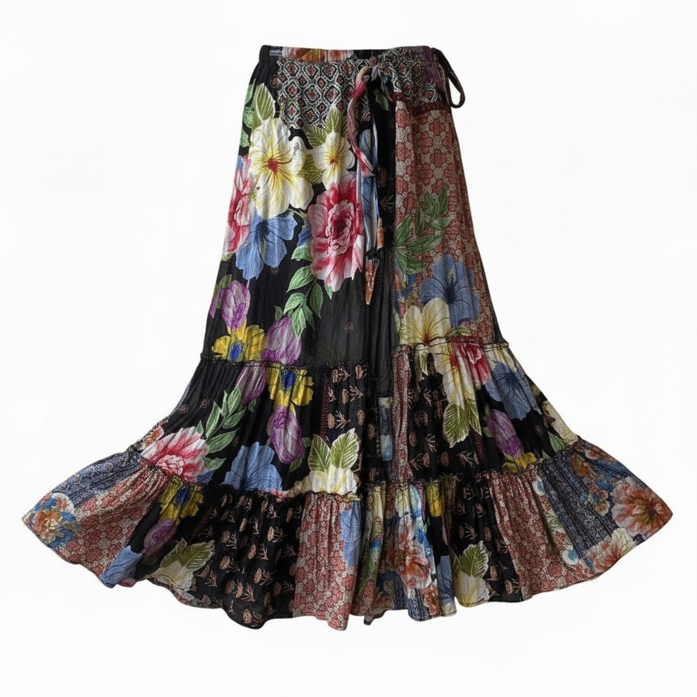 RAGA Vibrant Floral A-Line Skirt